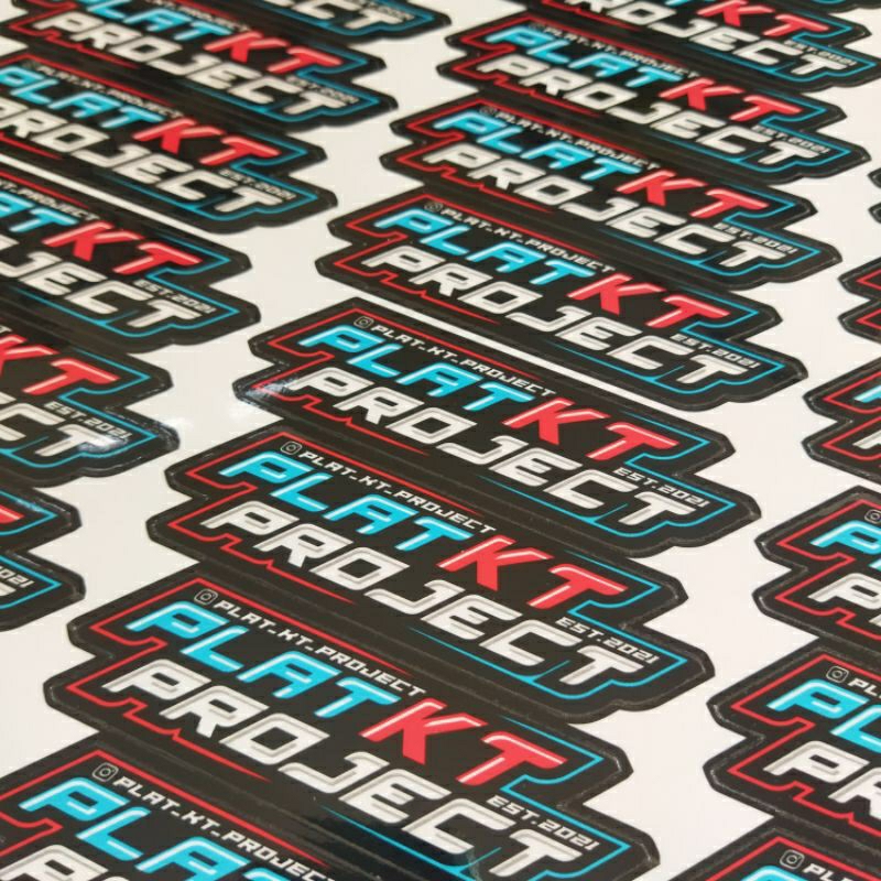 Stiker Plat Kt project ori