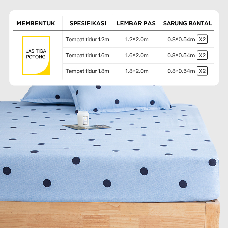 Sprei Set Motif Karakter Seprai Kotak Aesthetic Size 120x200cm Include Sarung Bantal