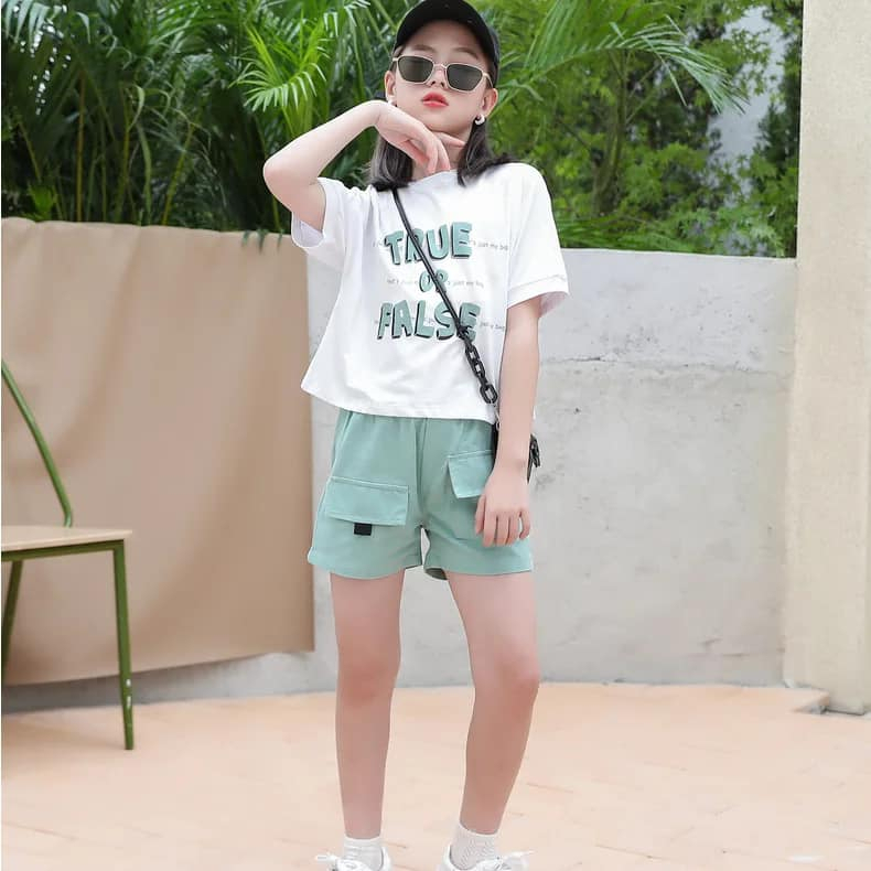 Setelan Fashion Anak Remaja Cewek Impor Green