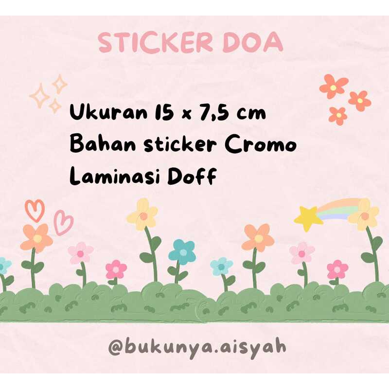 

STICKER DOA ANAK | DOA SEHARI HARI