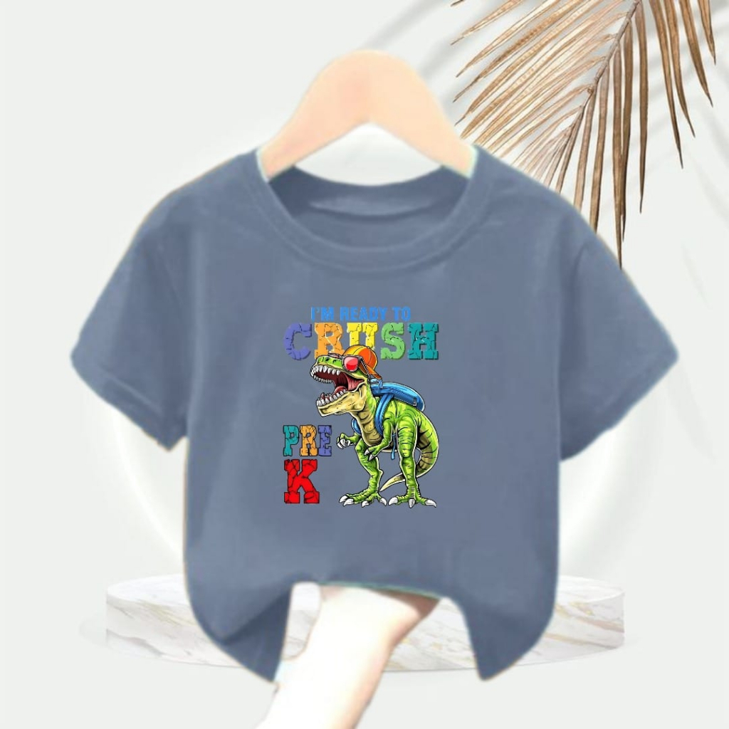 Kaos Anak Oblong Dino Crush Vista Terry/ Size S, M,L,XL