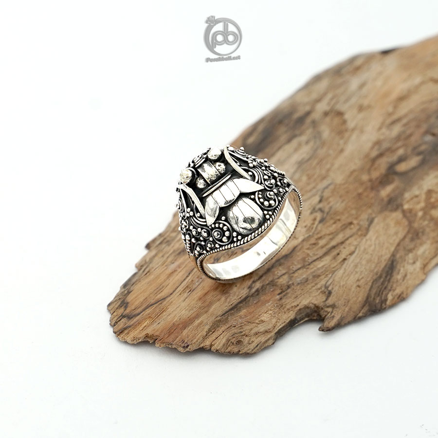 Cincin Pria Perak 925 Asli Barong Rangda Bali Handmade