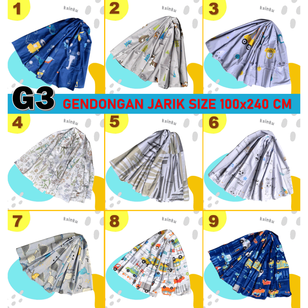 Jarik Motif anak Lucu ukuran 100x240 Jarik Bayi