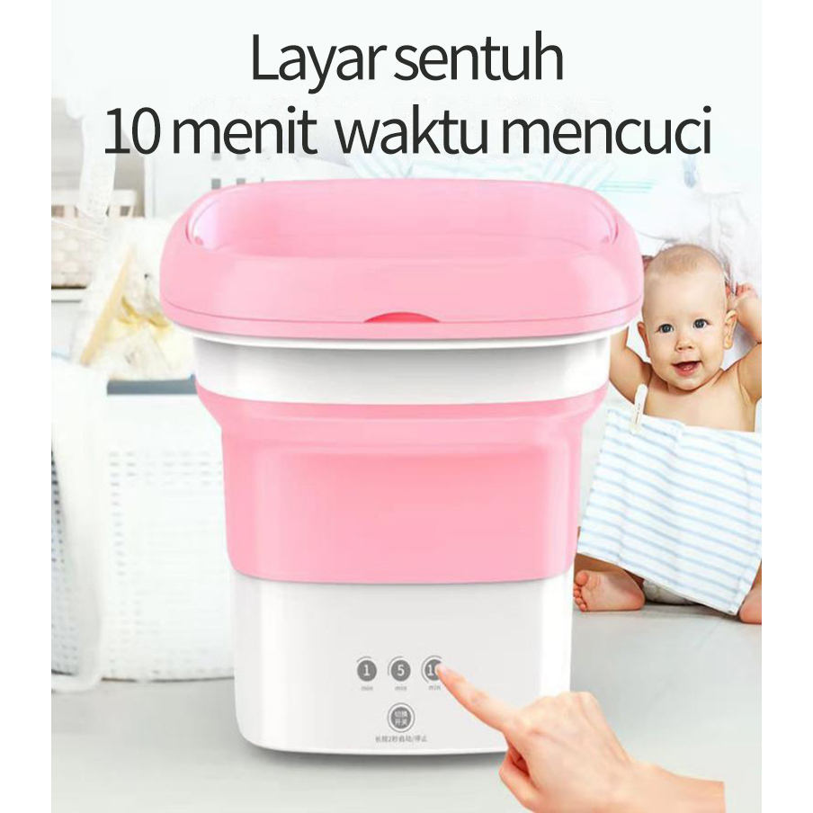 Mesin Cuci Mini Portable Mesin Cuci Lipat Mini Folding Washing Machine Mesin Cuci Kecil KAPASITAS 4.5L