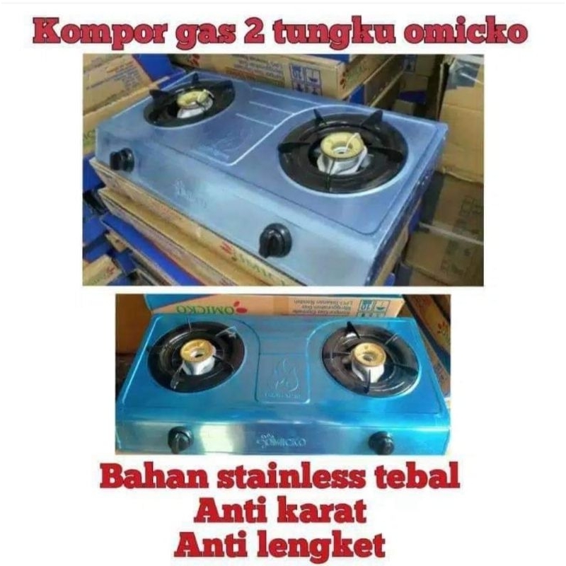 Kompor gas omicko 2 tungku