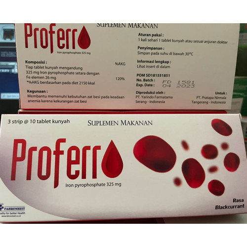 PROFERRO 10 TABLET KUNYAH | ZAT BESI ANEMIA