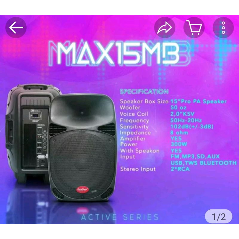Paket sound sistem karaoke aktif baretone max 15 MB mixer Yamaha 10ch