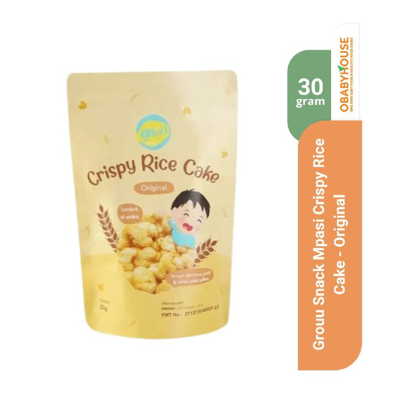 Grouu Snack Mpasi Crispy Rice Cake - Original 30 gr