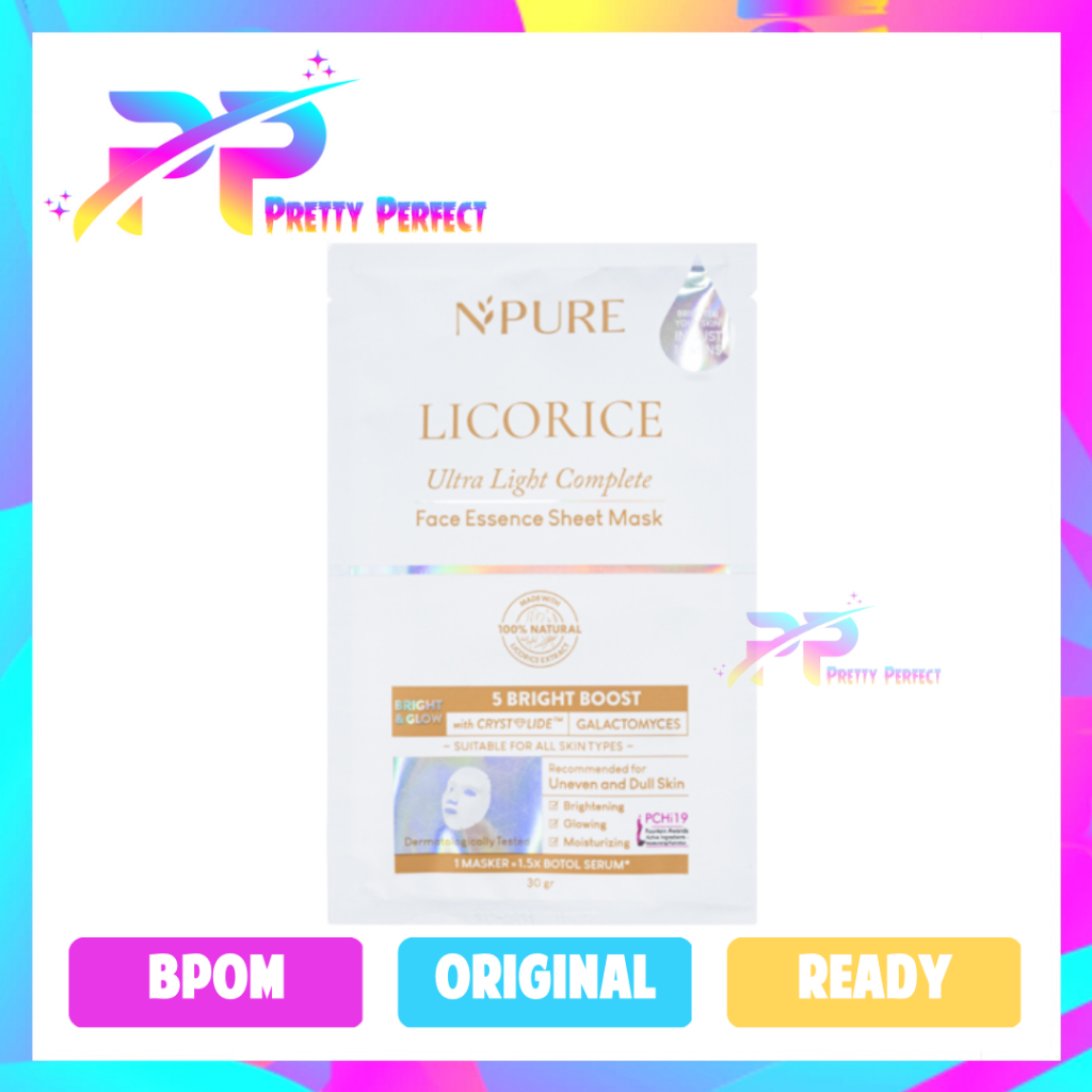 Npure Licorice Ultra Light Complete Face Essence Sheet Mask