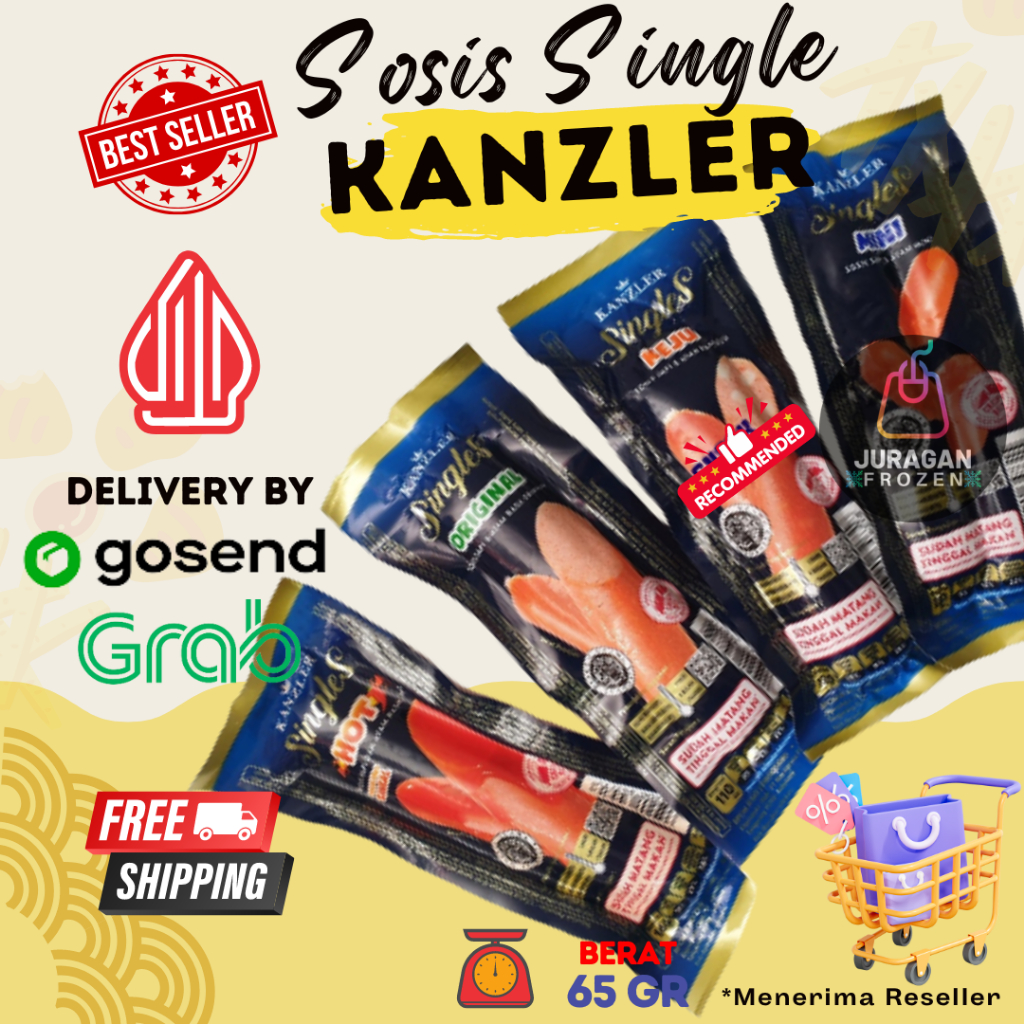 

SOSIS SINGLES KANZLER MINI COCKTAIL / KENZLER PEDES MURAH / SOSIS SINGLE KANZELER MINI GOCHUJANG PEDAS HOT ORIGINAL LANGSUNG MAKAN 1 BOX ISI 12 FROZEN