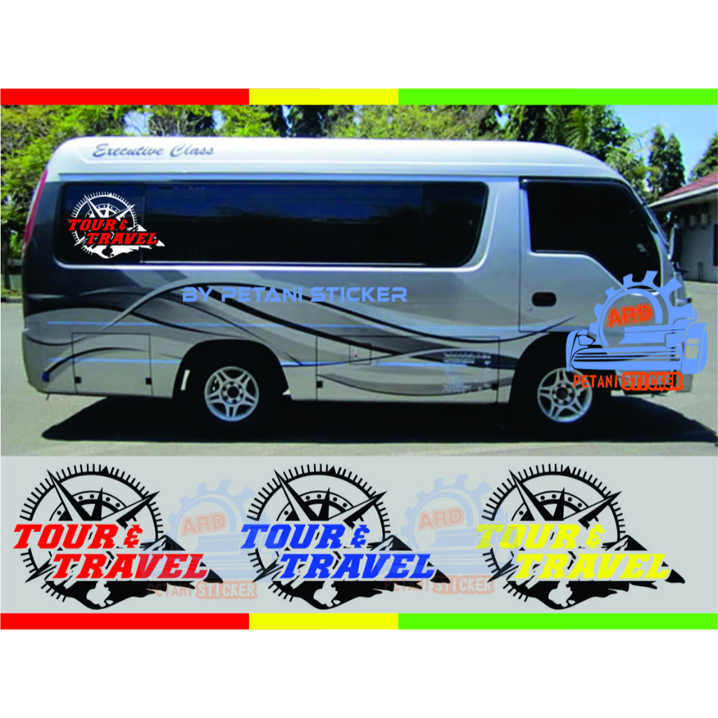 TERBARU STIKER STICKER MOBIL ELF TRAVEL BUS TOUR & TRAVEL BUAT KACA BODY DLL CUSTOM TEXS CUTTING STI