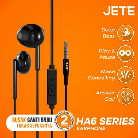 Headset Superbass Earphone Handsfree JETE HA6