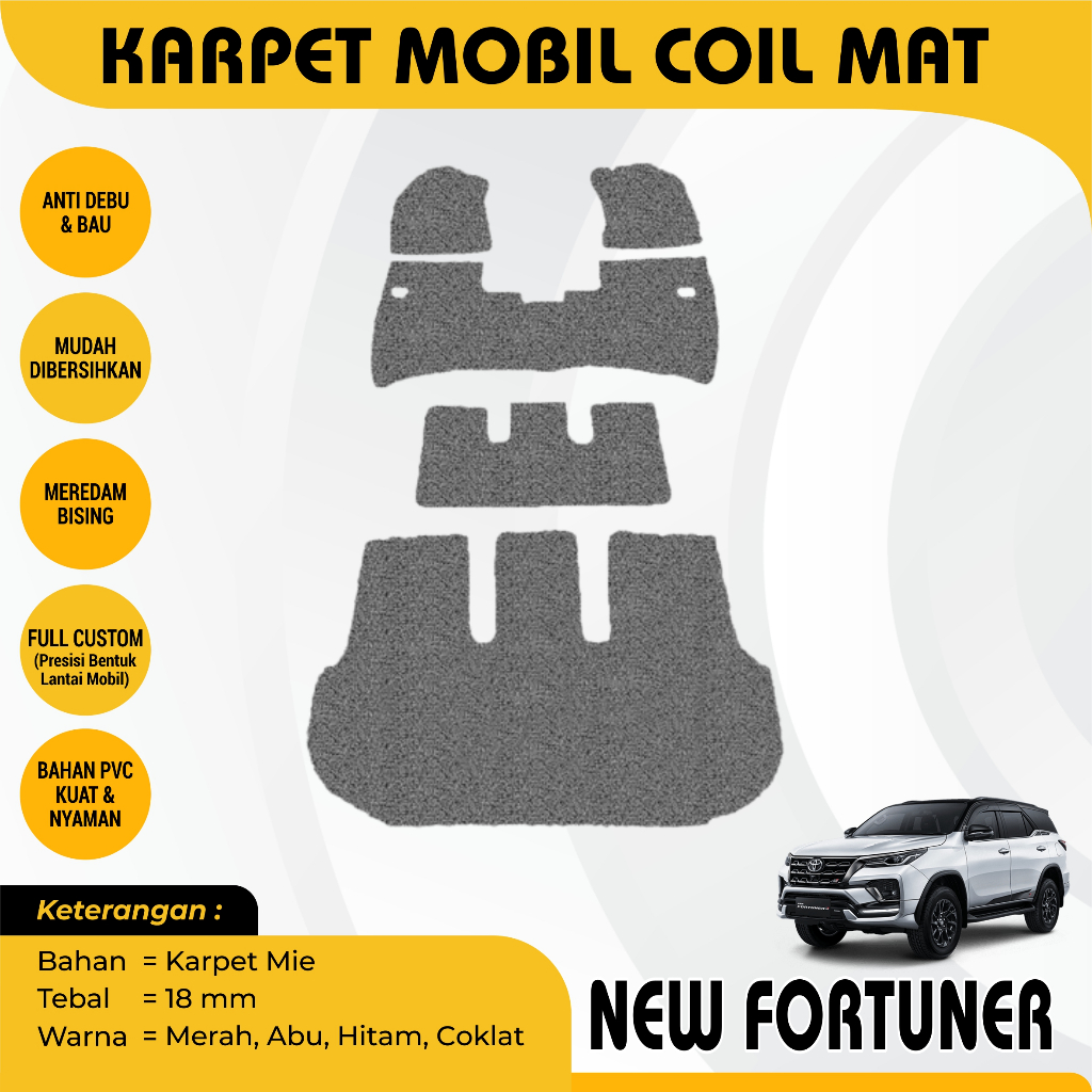 Karpet Mobil Mie Bihun New Fortuner Terbaru Aksesoris Mobil Interior Mobil Karpet Mobil Premium Quality