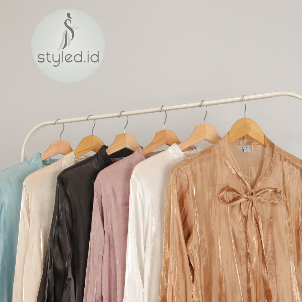 [TERBARU !!!} Kanza Blouse Shimmer Shirt by styled.id