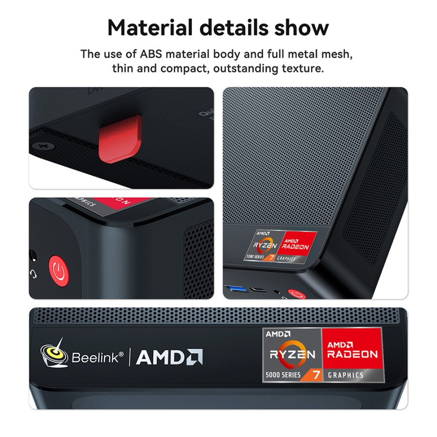 Mini PC Beelink SER5 5800H AMD Ryzen 7 5800H 16/500GB SSD NVMe Windows 11 Pro
