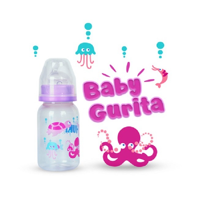 Botol Susu Huki Dot Gepeng/ Baby Huki Orthodontic nipple round PP Bottle 120ml