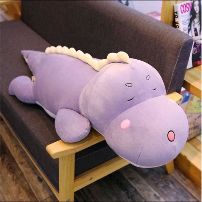 Boneka Guling Dino Mewah Panjang 60-80cm Bahan Halus dan Lembut SNI