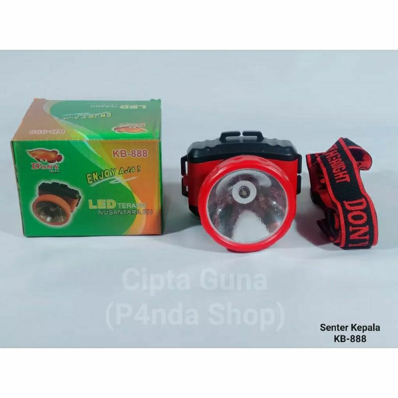 Senter Kepala Head Lamp Baterai DONY KB - 888 | LED ENJOY AJA 