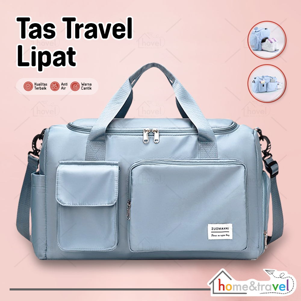 HOVELSHOP Travel Bag 2in1 Fitness Gym Olahraga Waterproof Dapat Dilipat Tas Travel Duffel