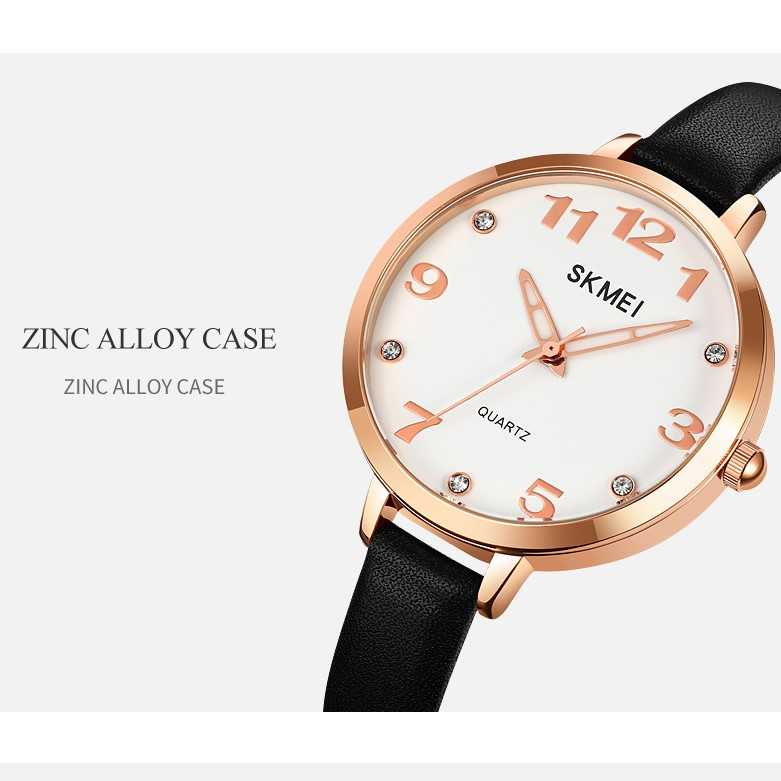 Jam Tangan Wanita Analog Watch Leather Strap Waterproof 30M Jamtangan Analog Cewek Anti Air Berkualitas