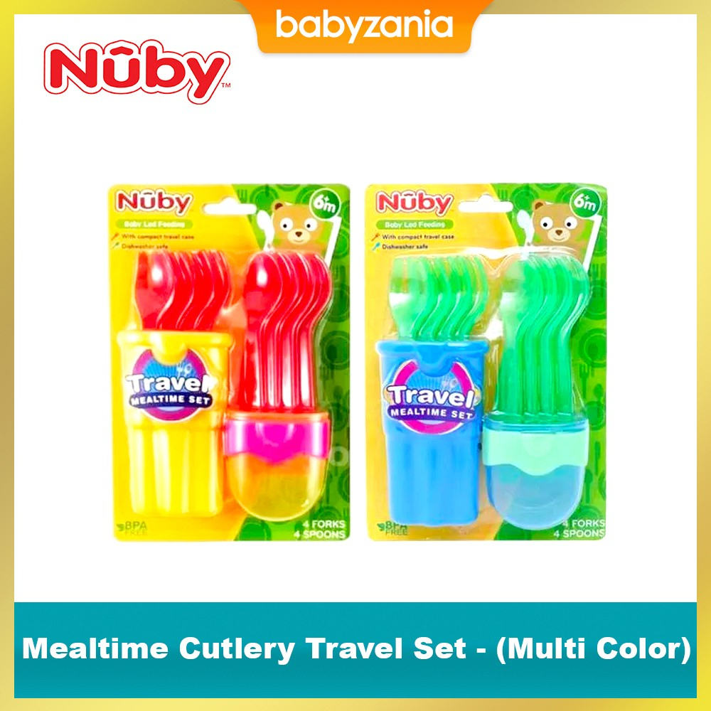 Nuby Mealtime Cutlery Travel Set - (Multi Color)