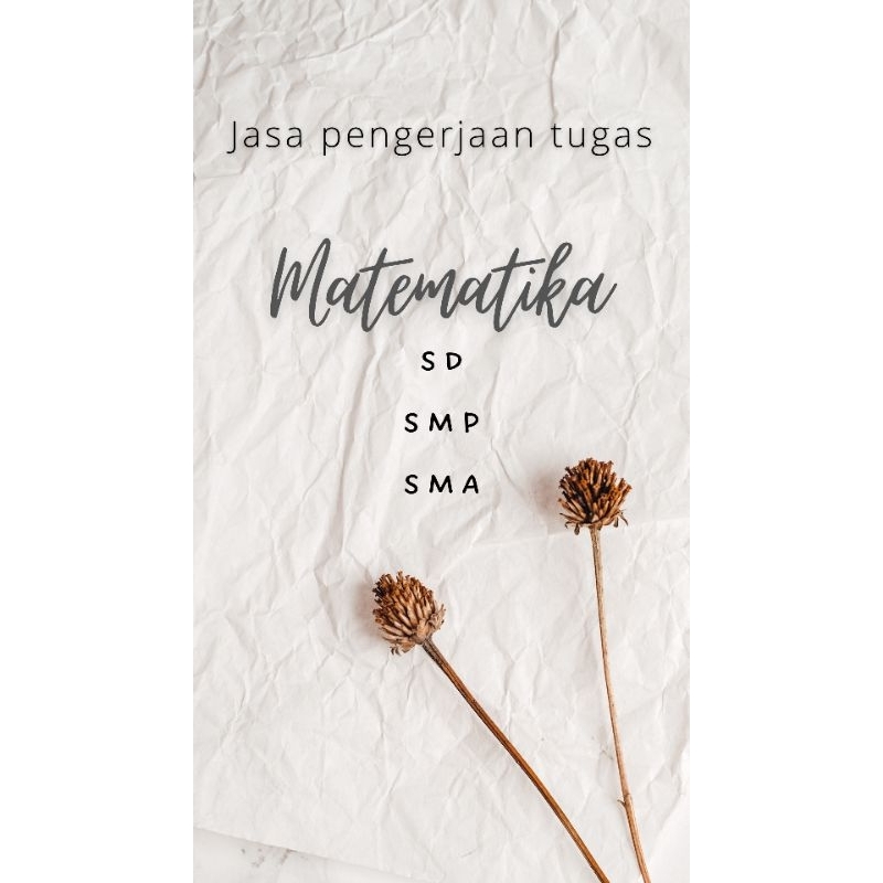 

pengerjaan dan konsultasi tugas matematika SD