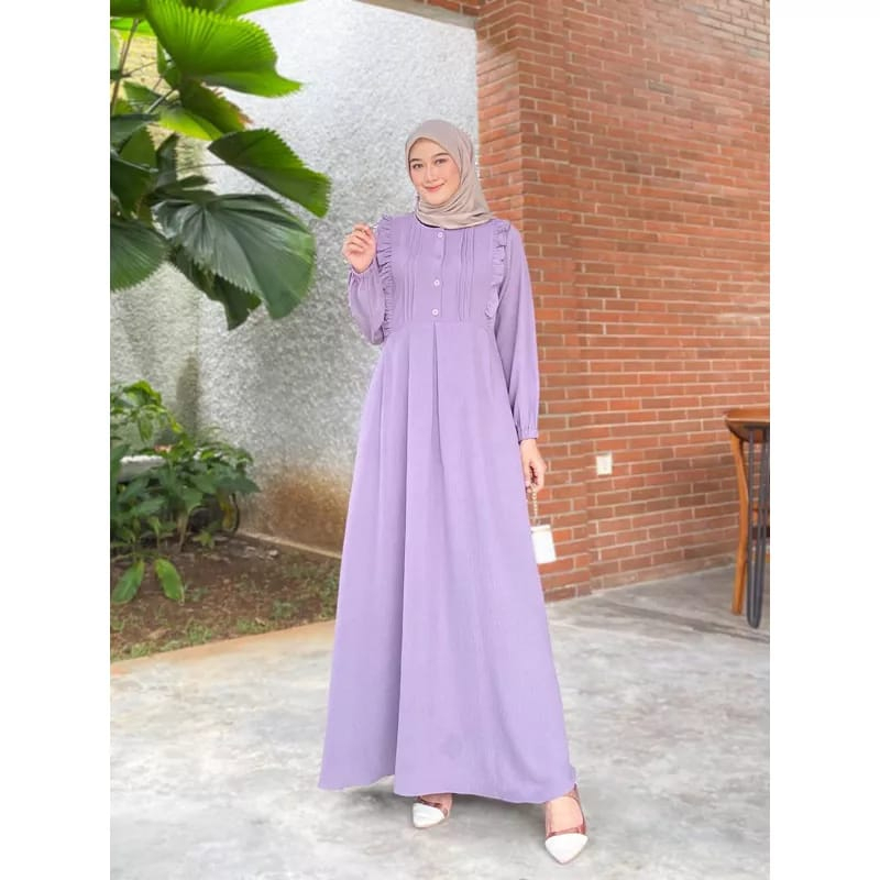 Adara Dress Korea Muslimah Crinkle Airflow