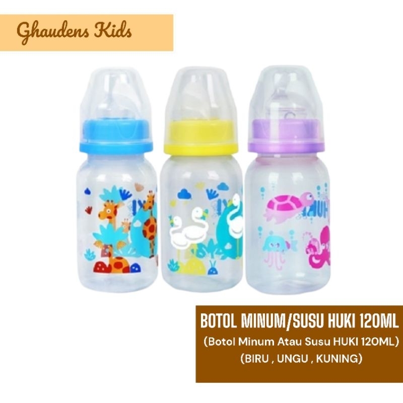 Botol Susu Huki Dot Gepeng/ Baby Huki Orthodontic nipple round PP Bottle 120ml