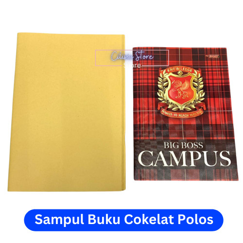 

Sampul Buku Coklat Polos Ukuran Boxy / Isi 20 Lembar / Buku Campus