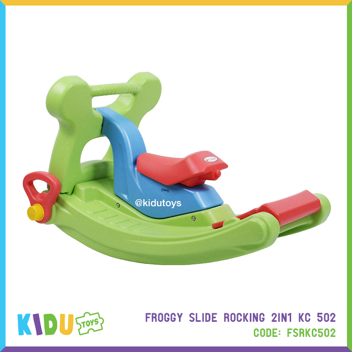 Mainan Anak Prosotan  Kuda Kudaan Froggy Slide Rocking 2 in 1 KC 502 Kidu Toys
