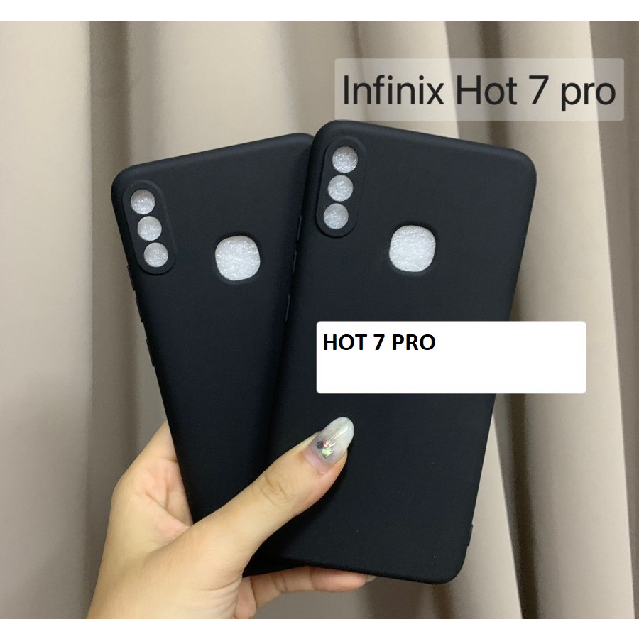 INFINIX HOT 7 PRO Case black premium softcase silikon full hitam casing cover