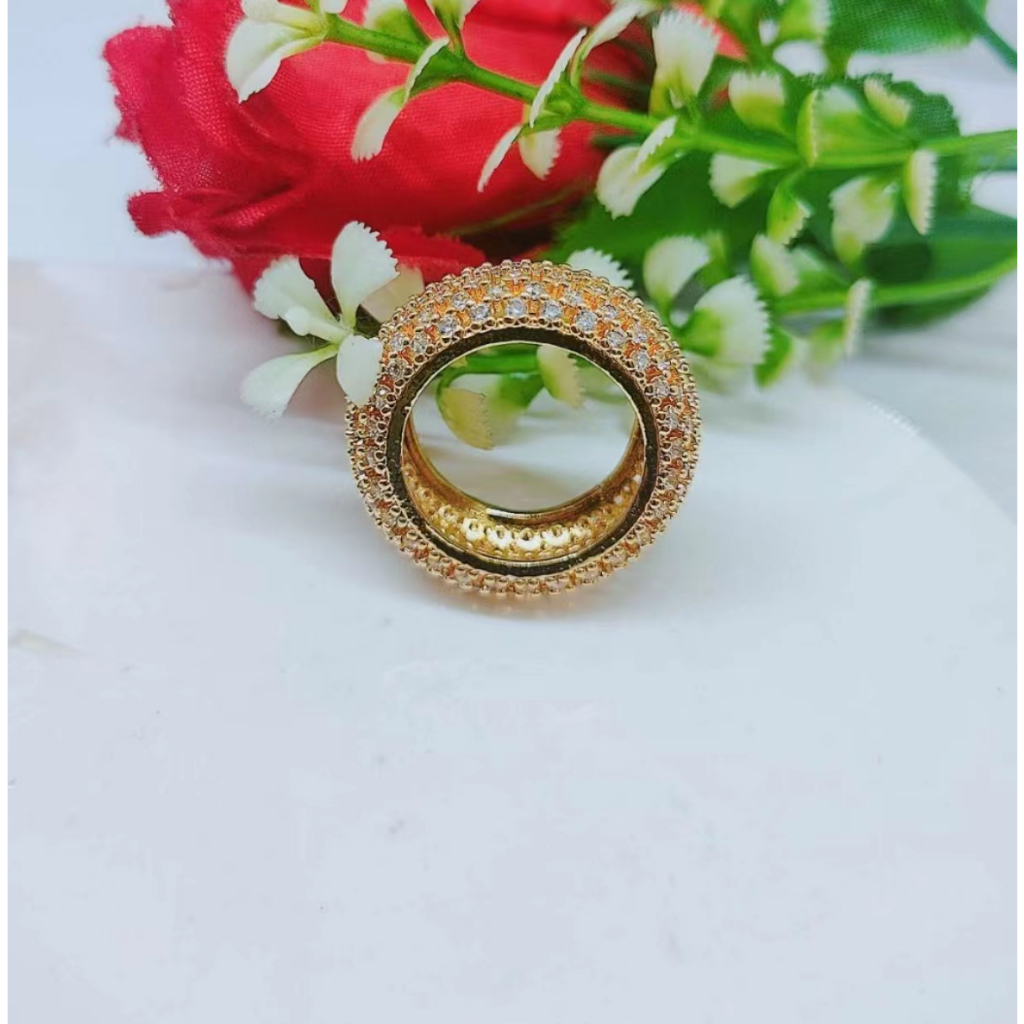 Cincin Xuping Mata Full Lapis Emas Perhiasan Fashion R130