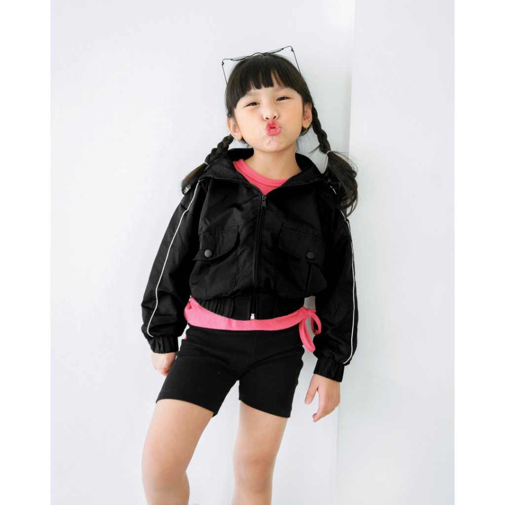 Hunny Bunny WILDER JACKET | Jacket Parasut Anak | Jacket Anak Unisex | Jaket Zipper Hoddie