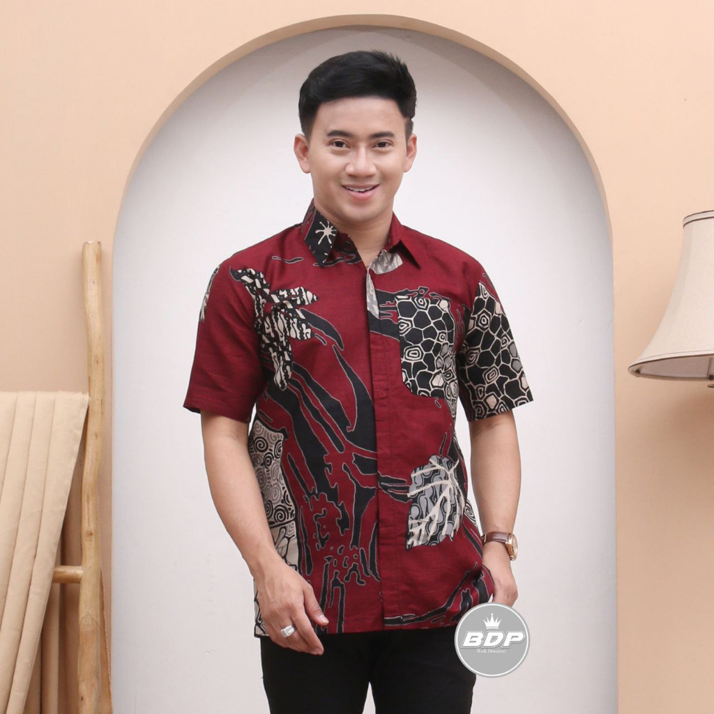 BAJU BATIK PRIA ABADI BATIK KEMEJA BATIK PRIA LENGAN PENDEK - KEMEJA BATIK PRIA LENGAN PENDEK - BATIK KANTOR - BATIK FORMAL