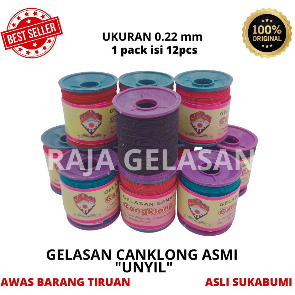 Benang Gelasan Cangklong ASMI Unyil 0.22mm