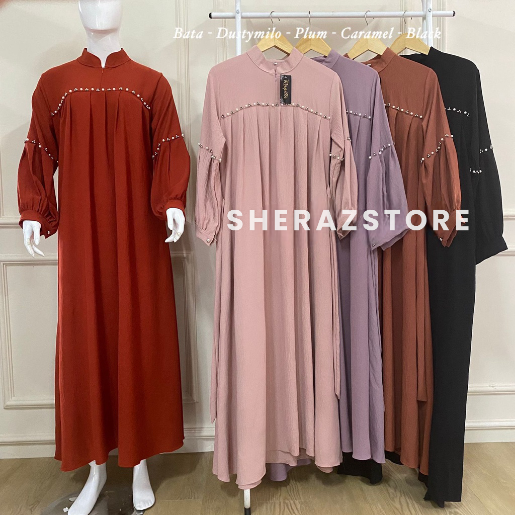 MELISA MAXI S M L XL XXL XXXL 5L Gamis Payet Mutiara Wanita Jumbo Ld 120 130 140 Crinkle Airflow Terbaru 2023