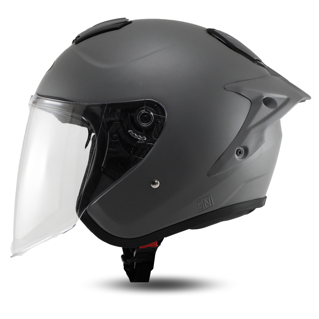 Helm Paket Ganteng Half Face Cosmic Solid Visor Clear Kyoto Osaka Spoiler