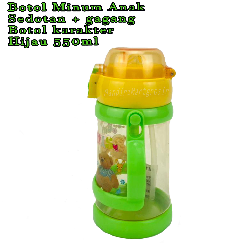 Botol Sedotan &amp; Gagang* Botol Minum Anak* Botol Karakter* 550ml