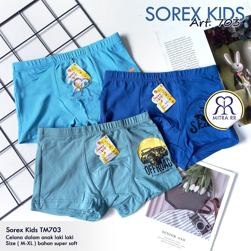 SOREX KIDS BOY SK TM702 TX956 - CD CELANA DALAM BOXER ANAK COWOK LAKI LAKI