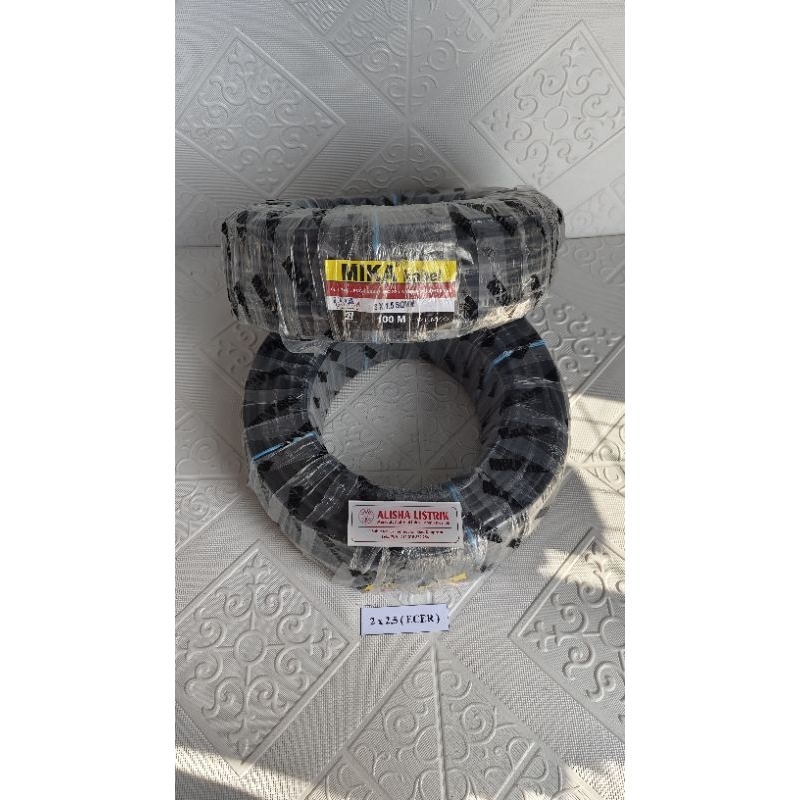 Kabel serabut hitam NYYHY 2 x 2,5 ( ECER )