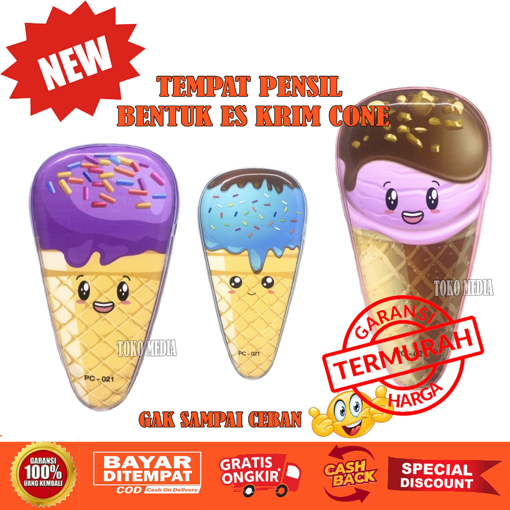

Murah Tempat Pensil Mika Bentuk Es Krim Cone Warna Cerah