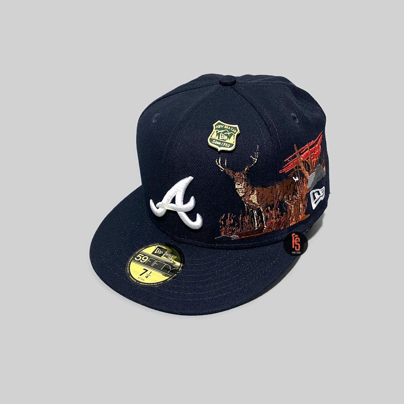 TOPI NEW ERA ORIGINAL 5950 STATE PARK ATLANTA BRAVES NAVY