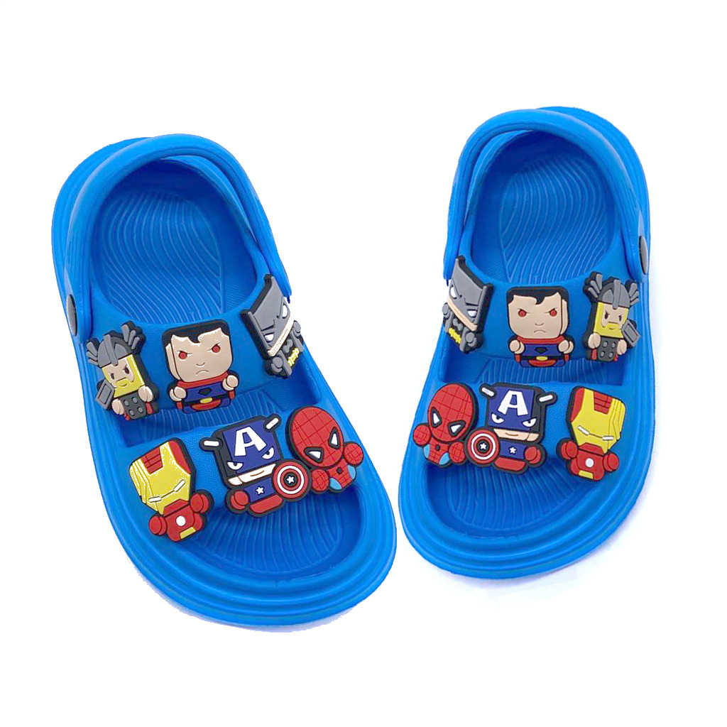 Sandal Selop Tali Anak Laki-Laki Bahan Karet Stiker Lucu Model Terbaru UK.20-35