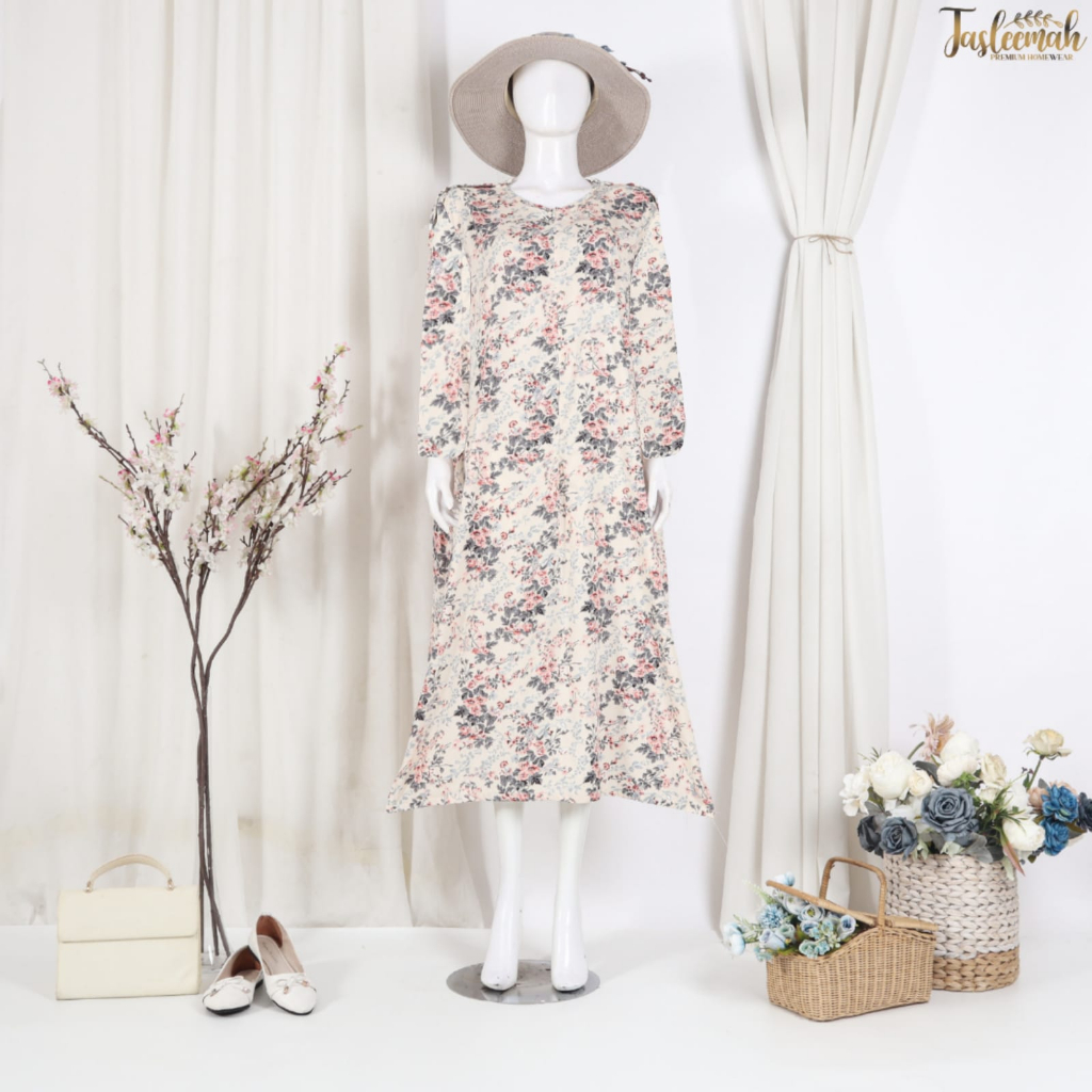 [BAJU INFUS &amp; MELAHIRKAN] Ghania Dress Bukaan Lengan | Daster Bumil Busui Infus Lahiran Friendly