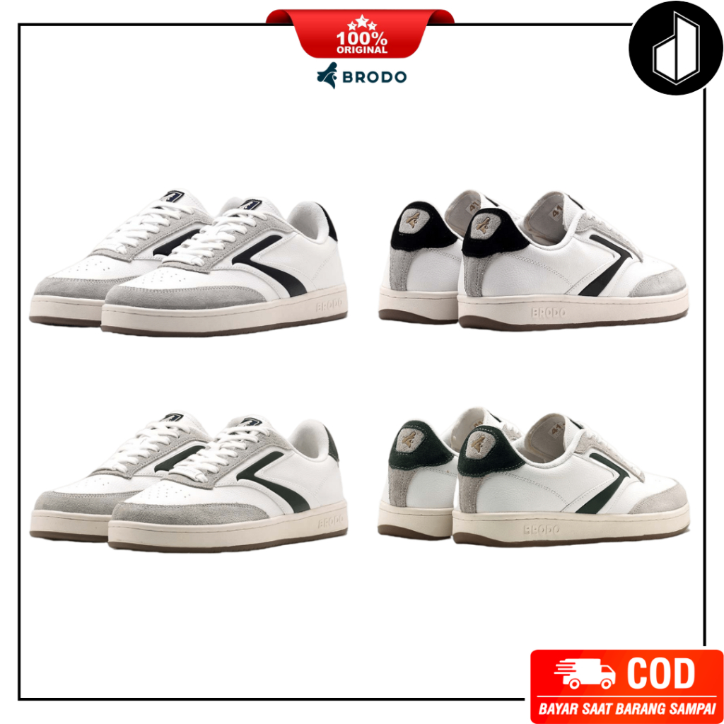 Sepatu Brodo Ace Tennis Ivory Original Sneakers Pria Wanita