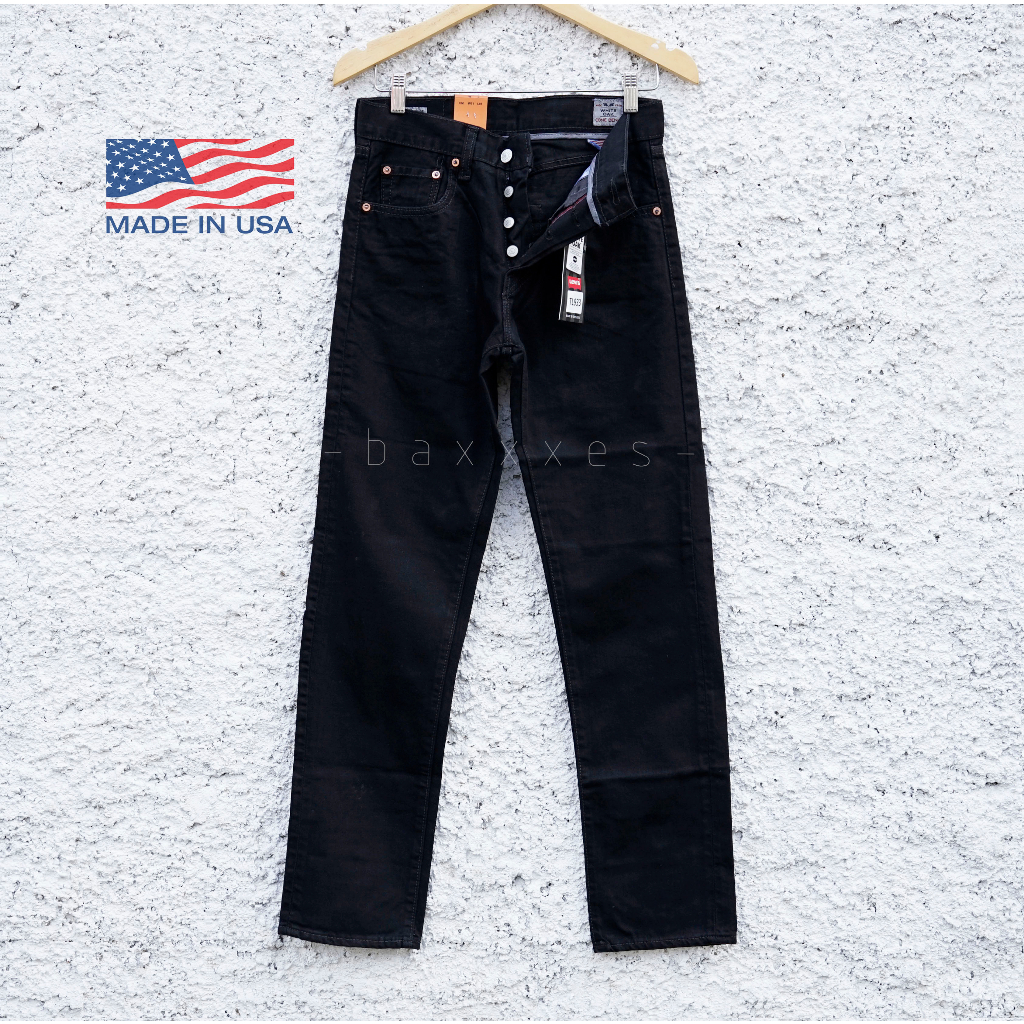 Levi's 501 Made in USA | Jeans Pria | Solid Black