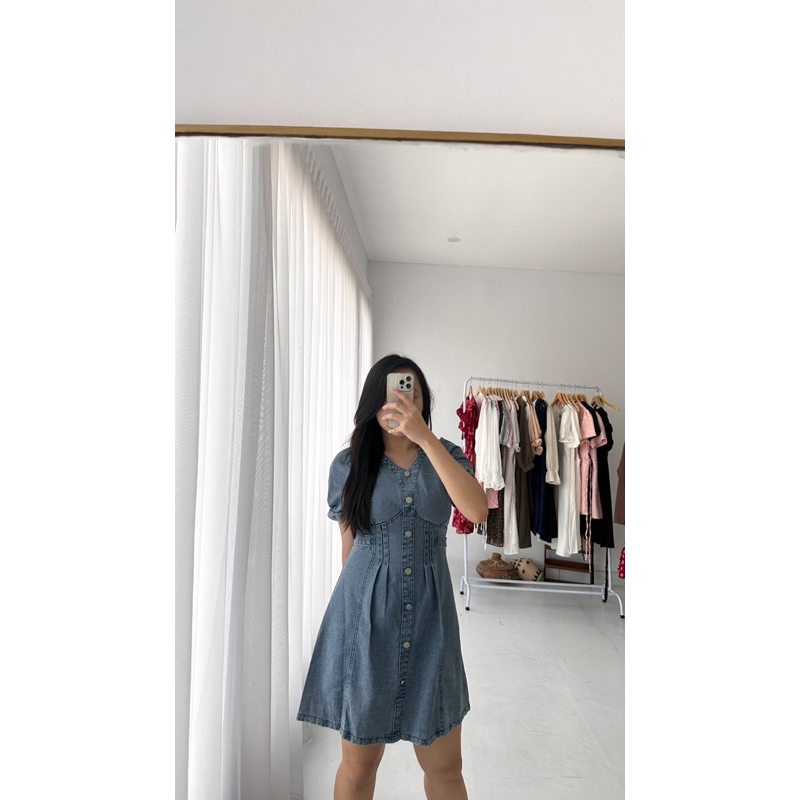 [ LittleBigCloth ] Denise Denim Dress // Dress Jeans Wanita Dress Jeans Bigsize