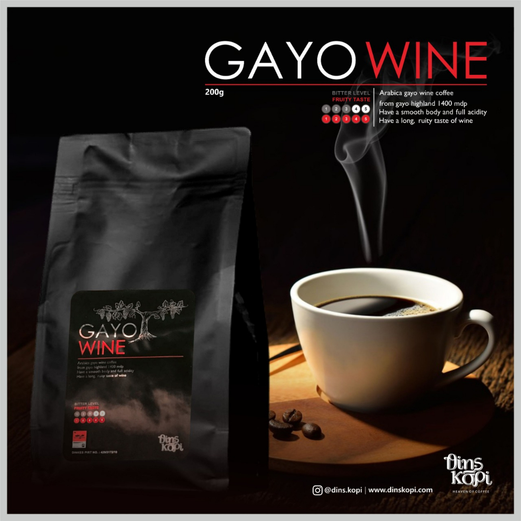 

200 gram Kopi Arabika GAYO WINE Arabica Specialty Coffee Bubuk