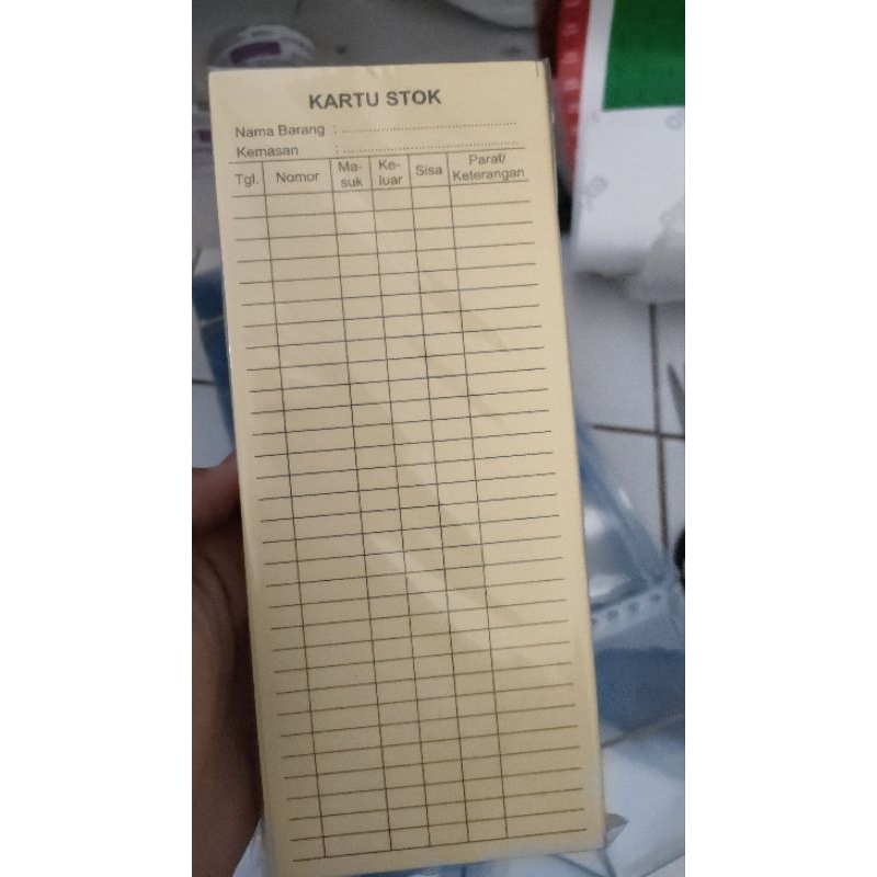 

kartu stok obat kartu stok barang bolak balik isi 100 lembar