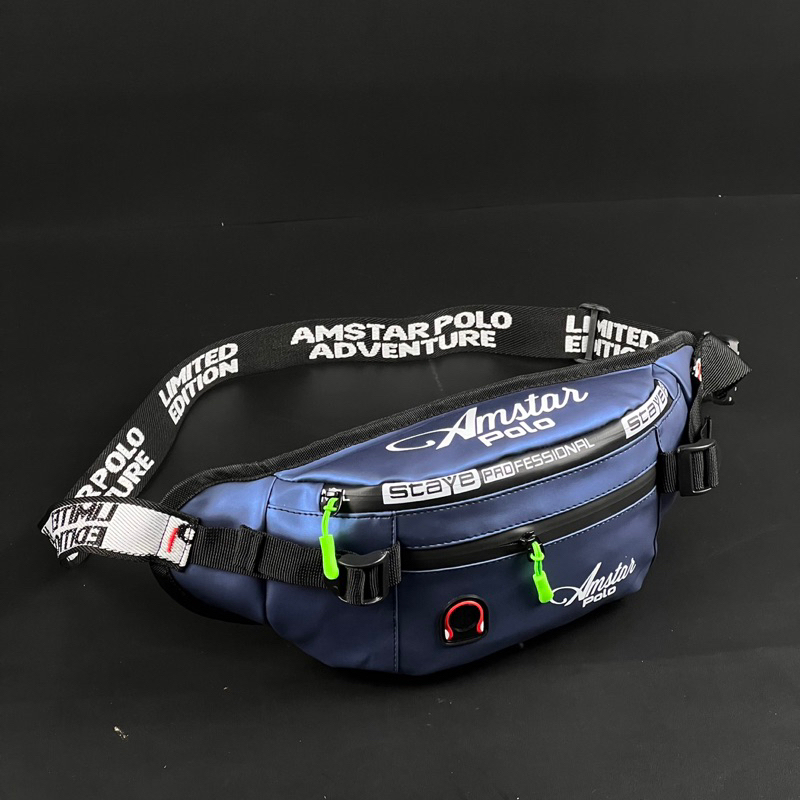 Waistbag Waterproof Bahan Ballon Anti Air Tas Pinggang dan Tas Selempang Bahu